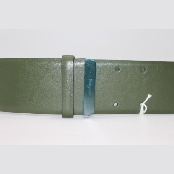 $425 Salvatore Ferragamo NEW SALVIA CALF Leather Belt Size 70 - Picture 5 of 8